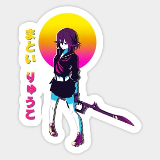 Ryuko Matoi Kill la Kill  Anime Vaporwave Sticker